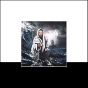 Jesus crossing the divide between dark and light to reach the lost